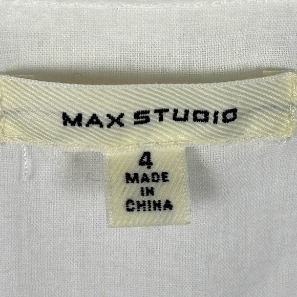 Max Studio Women Lace V-Neck Sleeveless Maxi Dress Sz 4 Boho Party Beach Coastal - Picture 9 of 16